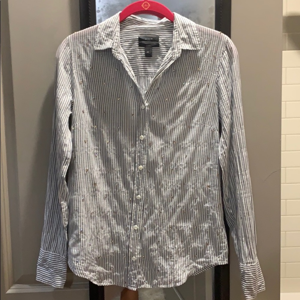 J. Crew Embellished Perfect Shirt